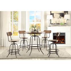 Angstrom Round Counter Height Dining 5pc set (TABLE+4SIDE CHAIRS) 